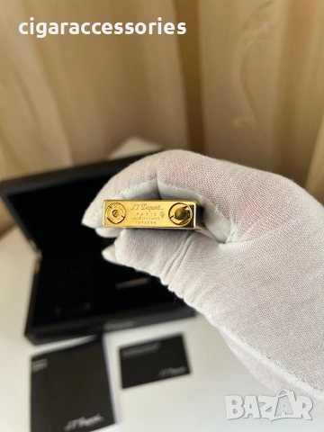 S.T. Dupont Ligne 2 – Black & Gold запалка, 2 пламъка, снимка 3 - Запалки - 52531296