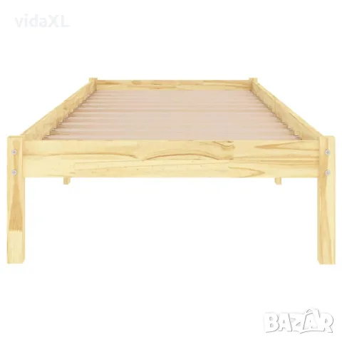 vidaXL Рамка за легло, дърво масив, 90x190 см, Single, снимка 4 - Спални и легла - 56147810