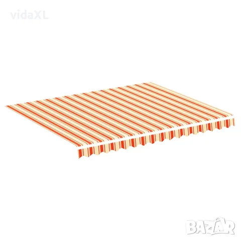 vidaXL Резервен плат за тента, жълт и оранжев, 300x250 см, полиестер