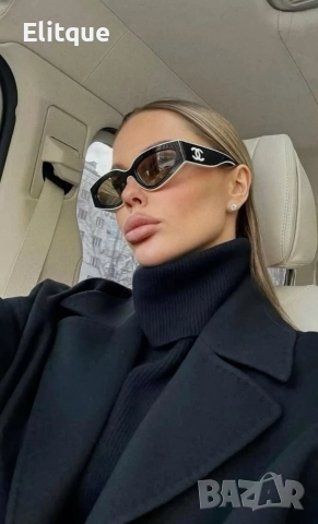 очила с черен обикновен калъф и Ув защита chanel 
