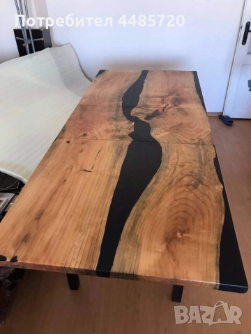 маси и плотове от масив с епоксидна смола, снимка 18 - Маси - 51596692