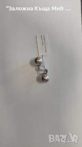 сребърни обеци "топче"