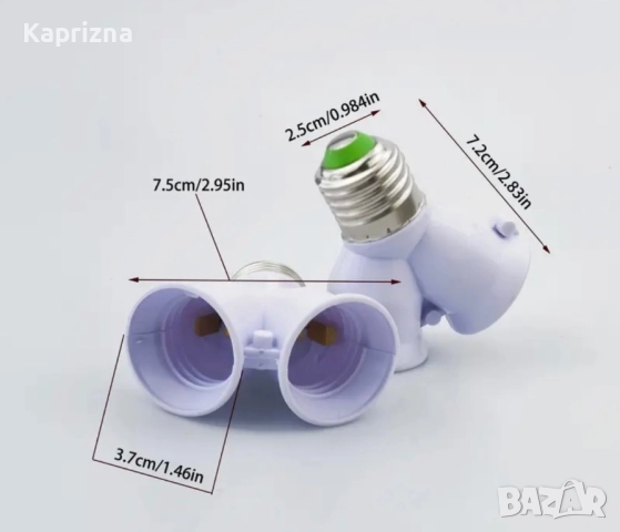 E27 двойна фасунга за крушка две крушки, снимка 3 - Крушки - 30901973