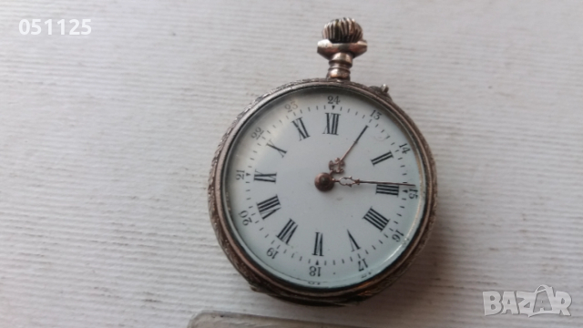 аристократичен османски сребърен часовник с маркировка , снимка 2 - Антикварни и старинни предмети - 52923408