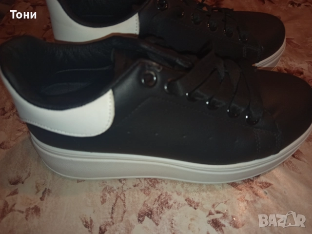 Нови Кожени Дамски Маратонки на Платформа 39, снимка 2 - Маратонки - 52792325