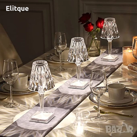 Конусовидна декоративна настолна лампа с usb кабел и дистанционно  , снимка 6 - Настолни лампи - 52904477