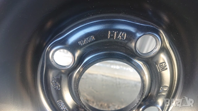 Оригинална резервна джанта 15"с гума 195/60 /15 за Opel Astra G. 6JX15H2, 4x100,ET49, Ц. О. 56,6мм., снимка 3 - Гуми и джанти - 54313896