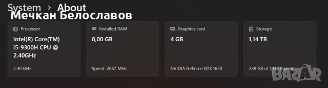 Lenovo Legion Y540-15IRH-PG0, снимка 4 - Лаптопи за игри - 56393793