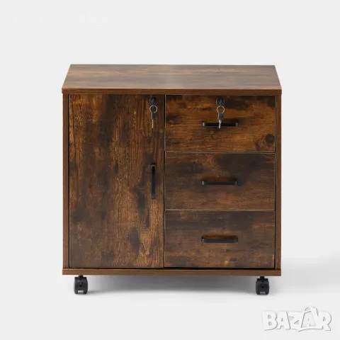 ПРОМОЦИЯ Мобилен шкаф за съхранение SGWS-ST-0273BR, снимка 3 - Шкафове - 48866787