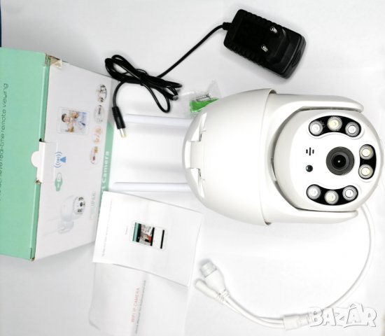 Външна водоустойчива въртяща камера камера със сензор за движение - Wi Fi Smart Camera IP-66, снимка 4 - IP камери - 27785401