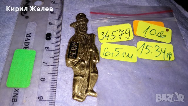 ПОЗЛАТЕНА МЕТАЛНА ФИГУРКА АРТ ВИСУЛКА ТРАДИЦИОНЕН СУВЕНИР от ПЕРУ 34579, снимка 3 - Колекции - 39062078