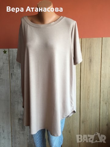 💄👜👓Широка памучна туника в телесен цвят,2хл/3хл➡️13 лв.🔝, снимка 1