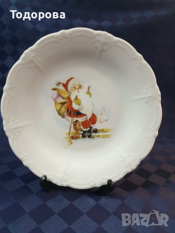 Порцеланово бароково коледно плато  -Бавария, снимка 2 - Сервизи - 42865466