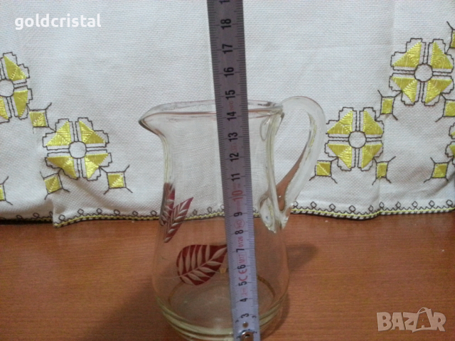 Стъклена кана, снимка 4 - Антикварни и старинни предмети - 44673644