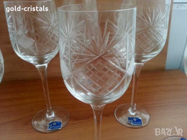 Кристални чаши , снимка 4 - Антикварни и старинни предмети - 30375671