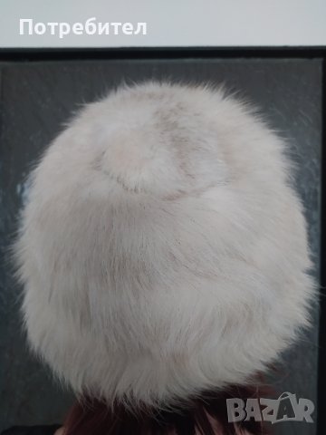Шапка от полярна лисица, снимка 1 - Шапки - 44241930