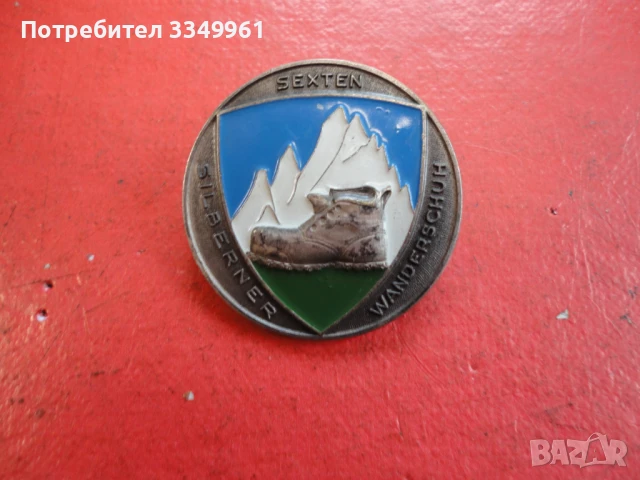 Сребърен знак значка с емайл , снимка 3 - Колекции - 51367456