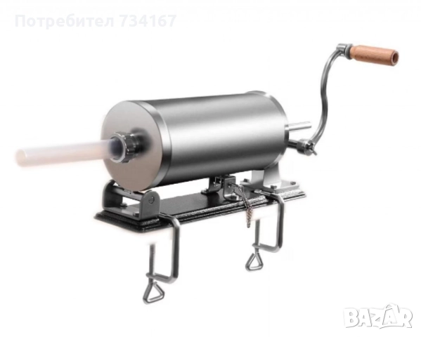 Ръчна машина за пълнене на колбаси,неръждаема стомана,капацитет 4 кг.