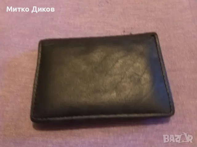 Калъвче за документи карти естестевена кожа 110х80мм, снимка 2 - Портфейли, портмонета - 49171860