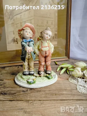  Порцеланова фигурка "Piove!" – Capodimonte, Tiziano Galli, снимка 7 - Колекции - 50414893