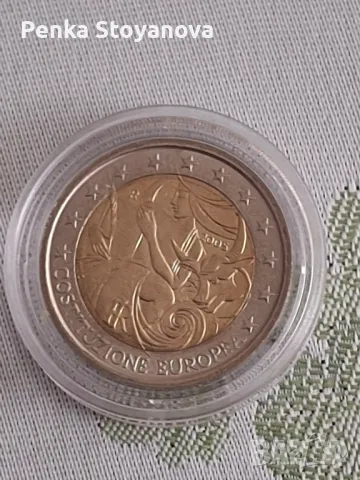 монета 2 евро 2005г Италия  със сертификат , снимка 2 - Нумизматика и бонистика - 47290030
