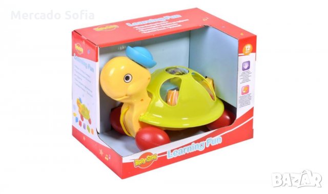 Играчка с форми костенурка за дърпане, снимка 2 - Образователни игри - 29979933