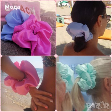 Скрънчи, Ластик за коса. Скрънчи от сатен цвят по избор #Скрънчи, снимка 7 - Аксесоари за коса - 30200157