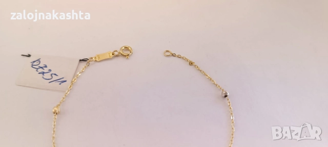 Нова-Златна гривна-0,78гр/14кр, снимка 6 - Гривни - 52735710