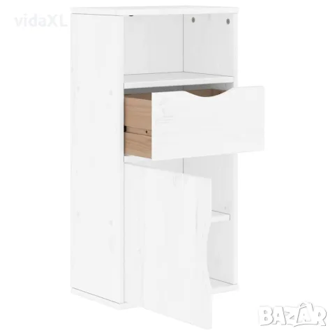 vidaXL Страничен шкаф с чекмедже ODDA White 40x24x79 cm, снимка 5 - Бюфети - 56147511