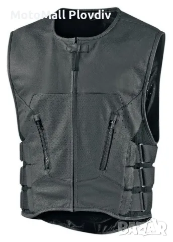 Кожен елек icon кожа естествена телешка кожа мото мъжки дамски детски, снимка 2 - Аксесоари и консумативи - 49178345