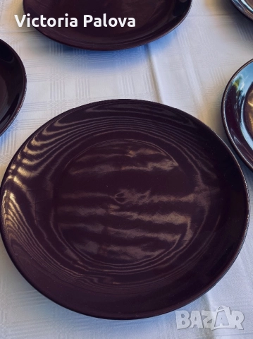 Керамични чинии с цветно остъклено покритие, снимка 3 - Чинии - 51507837