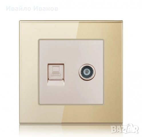 Контакт със панел от термостъкло, вариант с 2×USB или TV+NET или с WIFI контрол, снимка 18 - Друга електроника - 26608152