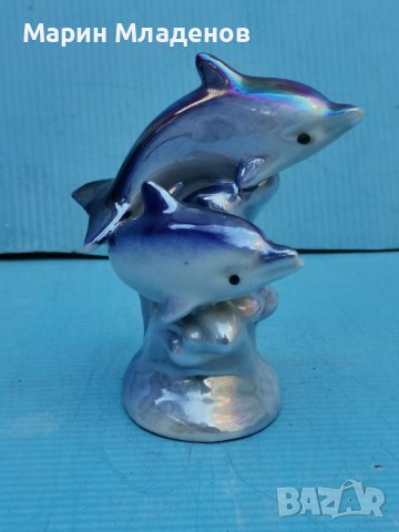 Порцеланова статуетка - делфини, снимка 2 - Антикварни и старинни предмети - 40061061