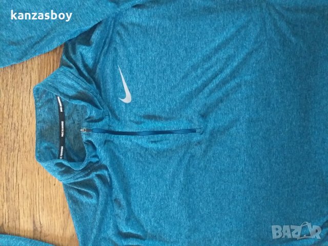 Nike Running Dry element half zip - страхотна мъжка блуза КАТО НОВА, снимка 8 - Спортни дрехи, екипи - 31320556