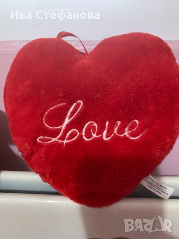 Голямо плюшено сърце Love за празника на влюбените Свети Валентин , снимка 3 - Плюшени играчки - 35122257