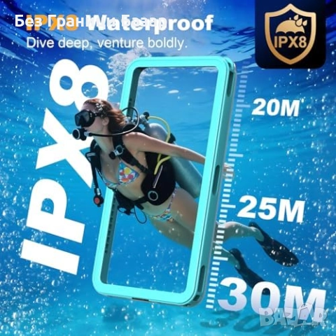Нов Водоустойчив калъф IPX8 за телефон до 6.9" – плаващ и удароустойчив, снимка 2 - Калъфи, кейсове - 52544982