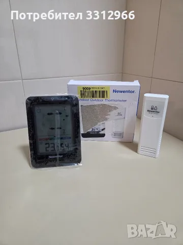 Чисто нова дигитална метеорологична станция Newentor, състояща се от основна станция, безжичен външ
