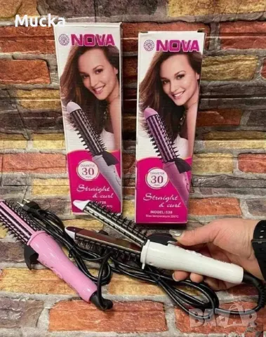 МАША ЗА КОСА НА NOVA 2 В 1 ЗА КЪДРЕНЕ И ИЗПРАВЯНЕ НА КОСА.