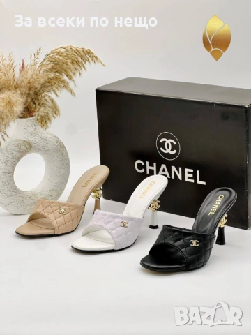 Chanel Дамски Чехли На Ток Шанел - Различни Цветове Код SK1286