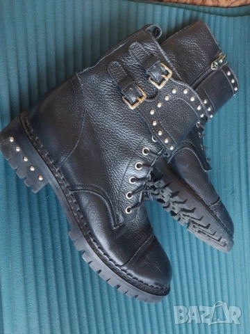 Eva Minge 100% оригинални дамски ботуши естествена кожа, 38 номер, снимка 3 - Дамски ботуши - 52415364