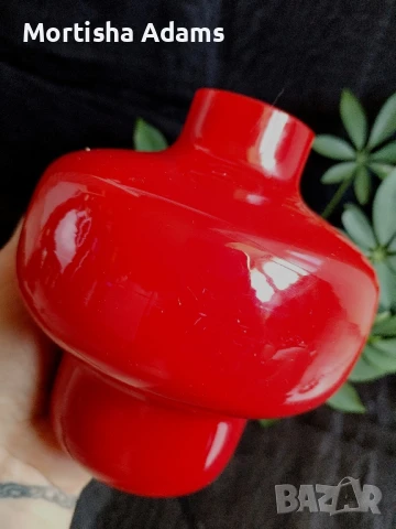 Българска стъклена ваза , снимка 2 - Вази - 50531647