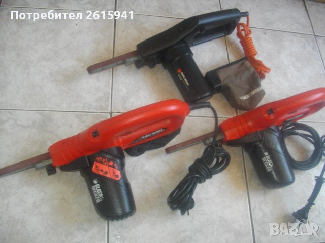 Английски Оригинален Мини Лентов Шлайф/Ел.Пила-300-350 Вата-Black Decker-Отличен-Като Нов, снимка 2 - Други инструменти - 37296440