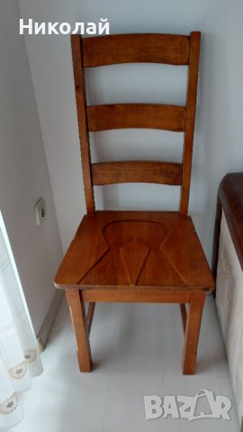 Продавам два стола от масивно дърво, снимка 2 - Столове - 37334147