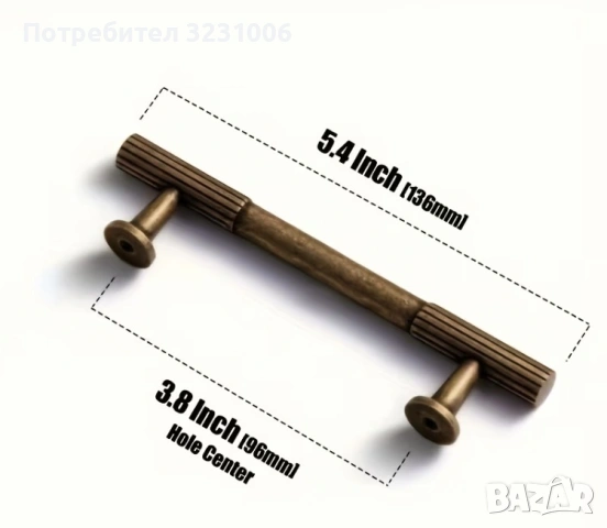 Дръжки за шкаф - 4 броя, снимка 3 - Други - 53883885