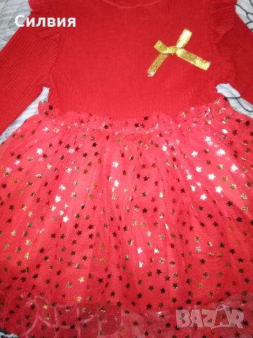 Червена рокля на звезди  4г, снимка 5 - Детски рокли и поли - 30373240