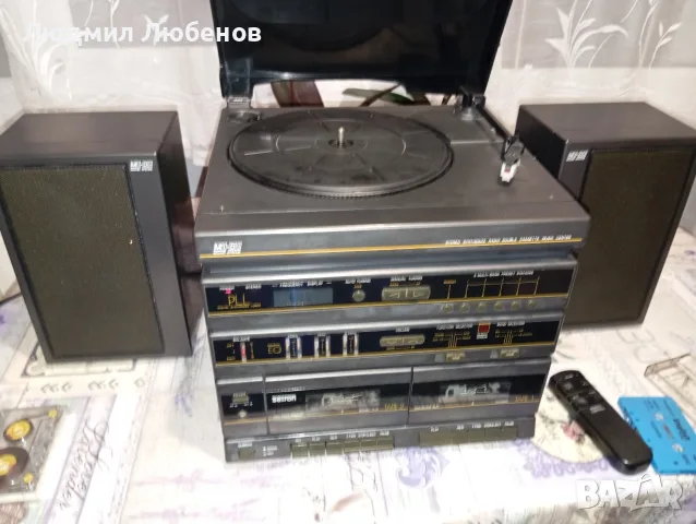 Ретро уредба грамофон,радио,касетофон , снимка 8 - Аудиосистеми - 55838485