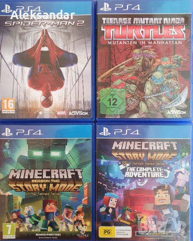 Ps4 Игри spiderman Minecraft Turtles Ninja Manhatan майнкрафт спайдърмен пс4
