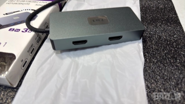 7в1 USB Type-C HUB (Нов,4K 2xHDMI,2xType-C,3xUSB v.3.0), снимка 3 - Други - 52730523