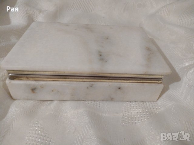 Мраморна кутия за бижута - Минералсувенир, снимка 5 - Антикварни и старинни предмети - 42179546