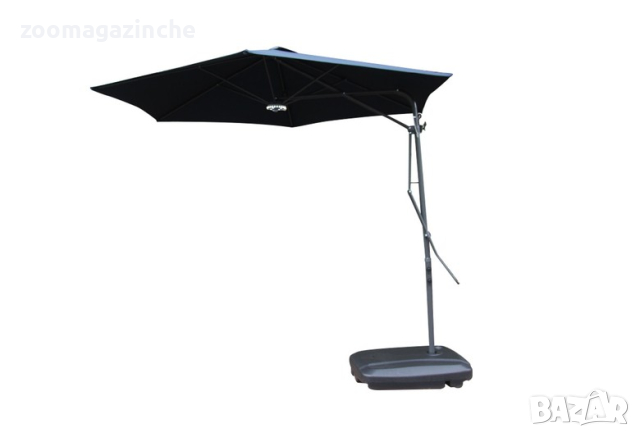 Градински чадър "Лале" LED осветление тъмно син UMB-006B